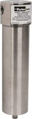 Parker - 1/2" Port, 10" High x 3" Wide, FRL Filter with Stainless Steel Bowl & Automatic Drain - 175 Max psi, 120°F Max - Benchmark Tooling