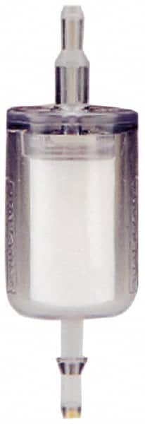 Parker - 1/4" Outlet, 125 Max psi, Inline Filters, Regulators & Lubricators - 10.1 CFM, Disposable Gas or Liquid Filter, 3-1/2" Long - Benchmark Tooling