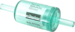 Parker - 1/4" Outlet, 125 Max psi, Inline Filters, Regulators & Lubricators - 10.1 CFM, Disposable Gas or Liquid Filter, 3-1/4" Long - Benchmark Tooling
