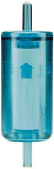 Parker - 1/4" Outlet, 125 Max psi, Inline Filters, Regulators & Lubricators - 7.3 CFM, Disposable Gas or Liquid Filter, 4-1/2" Long - Benchmark Tooling