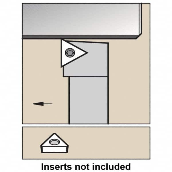 Kennametal - STGC, Right Hand Cut, 0° Lead Angle, 16mm Shank Height x 16mm Shank Width, Neutral Rake Indexable Turning Toolholder - 100mm OAL, TC..1102.. Insert Compatibility, Series Screw-On - Benchmark Tooling