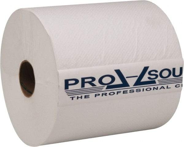 PRO-SOURCE - Hard Roll of 1 Ply White Paper Towels - 7-7/8" Wide, 800' Roll Length - Benchmark Tooling