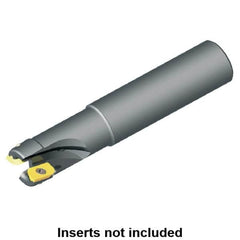 Kennametal - 2" Cut Diam, 0.49" Max Depth of Cut, 1" Shank Diam, 102.36mm OAL, Indexable Square Shoulder End Mill - LF.W 3.53.. Inserts, Weldon Shank, 0° Lead Angle, Series RPF - Benchmark Tooling