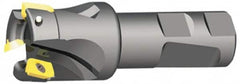 Kennametal - 1-1/4" Cut Diam, 0.404" Max Depth of Cut, 3/4" Shank Diam, 3-3/4" OAL, Indexable Square Shoulder End Mill - LFEW 252... Inserts, Cylindrical Shank, 0° Lead Angle - Benchmark Tooling