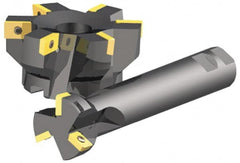 Kennametal - 5 Inserts, 2-1/2" Cut Diam, 3/4" Arbor Diam, 0.58" Max Depth of Cut, Indexable Square-Shoulder Face Mill - 0/90° Lead Angle, 1.57" High, XPCW 2533L & XPMT 2533L Insert Compatibility, Series KDNR\xB6KSSZR - Benchmark Tooling