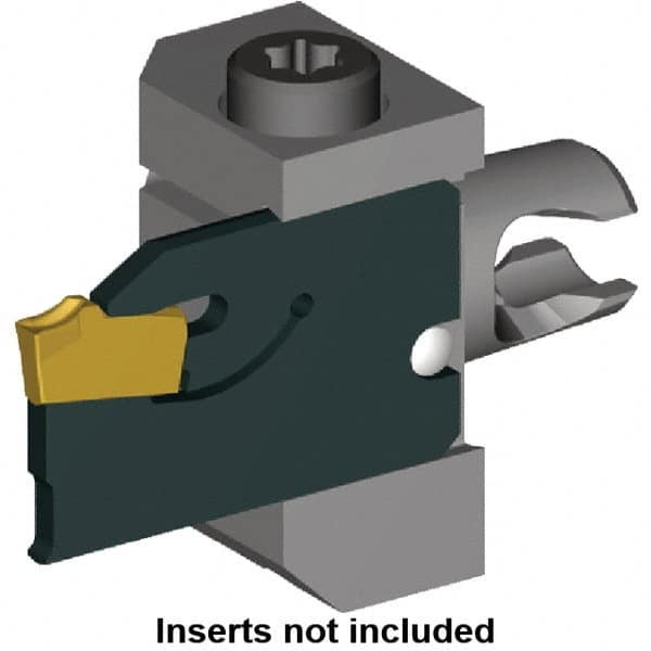 Kennametal - Tool Block Style KM16, 27.78mm OAL, 33mm OAH, Indexable Cutoff Blade Tool Block - Reversible - Benchmark Tooling