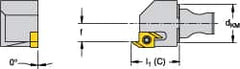 Kennametal - Right Hand Cut, Size KM12, SSP Insert Compatiblity, Modular Turning & Profiling Cutting Unit Head - 5.35mm Ctr to Cutting Edge, 15mm Head Length, Through Coolant, Series Micro Backturning - Benchmark Tooling