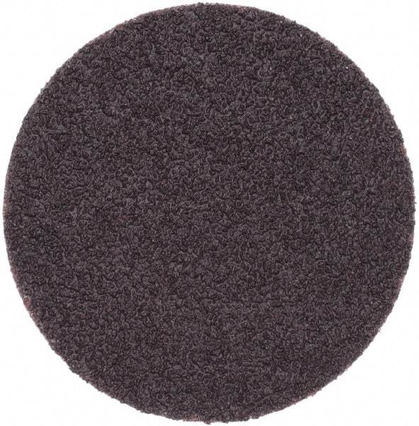 Norton - 2" Diam, 50 Grit Aluminum Oxide Adhesive PSA Disc - Coarse Grade, Brown, X Weighted Backing, Flexible - Benchmark Tooling