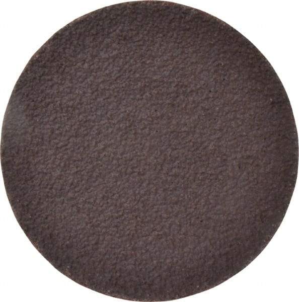Norton - 3" Diam, 36 Grit Aluminum Oxide Adhesive PSA Disc - Very Coarse, Brown, X Weighted Cloth Backing, Flexible - Benchmark Tooling