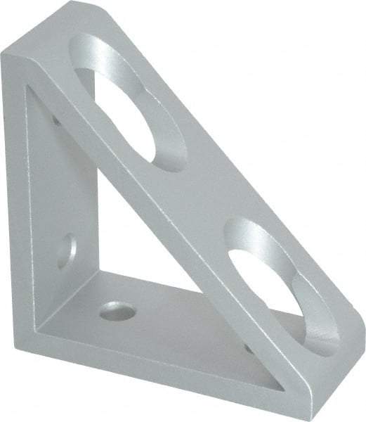 80/20 Inc. - 1.31" Wide, 3" High, Open Shelving 4 Hole Inside Corner Gusset - Aluminum, 3" Deep, Use with Series 15 & Bolt Kit 3320 - Benchmark Tooling