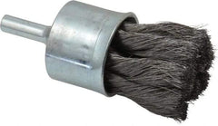 Weiler - 1-1/8" Brush Diam, Knotted, End Brush - 1/4" Diam Shank, 20,000 Max RPM - Benchmark Tooling