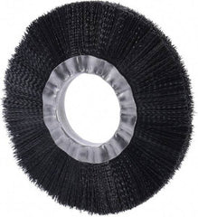 Weiler - 6" OD, 2" Arbor Hole, Nylon Wheel Brush - 3/4" Face Width, 1-1/2" Trim Length, 0.016" Filament Diam, 6,000 RPM - Benchmark Tooling