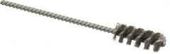 Weiler - 3/8" Diam Helical Stainless Steel Tube Brush - 0.004" Filament Diam, 1" Brush Length, 3-1/2" OAL, 1/8" Diam Stainless Steel Shank - Benchmark Tooling