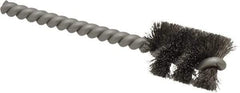 Weiler - 3/4" Diam Helical Stainless Steel Tube Brush - 0.006" Filament Diam, 1" Brush Length, 3-1/2" OAL, 7/32" Diam Stainless Steel Shank - Benchmark Tooling