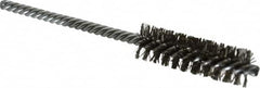 Weiler - 5/8" Diam Helical Stainless Steel Tube Brush - Double Spiral, 0.008" Filament Diam, 2" Brush Length, 5" OAL, 7/32" Diam Shank - Benchmark Tooling