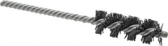 Weiler - 11/16" Diam Helical Nylon Tube Brush - Single Spiral, 0.022" Filament Diam, 2" Brush Length, 5" OAL, 7/32" Diam Shank - Benchmark Tooling