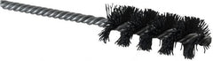 Weiler - 1" Diam Helical Nylon Tube Brush - Single Spiral, 0.022" Filament Diam, 2-1/2" Brush Length, 5-1/2" OAL, 1/4" Diam Shank - Benchmark Tooling