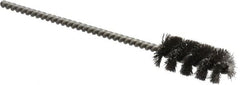 Weiler - 7/16" Diam Helical Steel Tube Brush - 0.005" Filament Diam, 1" Brush Length, 3-1/2" OAL, 1/8" Diam Stainless Steel Shank - Benchmark Tooling