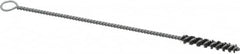 Weiler - 1-1/2" Long x 1/4" Diam Steel Hand Tube Brush - Single Spiral, 7" OAL, 0.006" Wire Diam, 3/32" Shank Diam - Benchmark Tooling