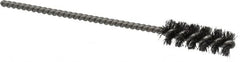 Weiler - 3/8" Diam Helical Steel Tube Brush - 0.006" Filament Diam, 1" Brush Length, 3-1/2" OAL, 1/8" Diam Stainless Steel Shank - Benchmark Tooling