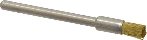 Weiler - 3/16" Brush Diam, Crimped, End Brush - 1/8" Diam Shank, 37,000 Max RPM - Benchmark Tooling