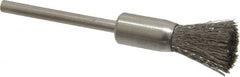 Weiler - 5/16" Brush Diam, Crimped, End Brush - 1/8" Diam Shank, 25,000 Max RPM - Benchmark Tooling