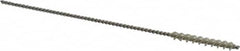 Weiler - 0.135" Diam Helical Nylon Tube Brush - 0.012" Filament Diam, 1" Brush Length, 4" OAL, 0.075" Diam Shank - Benchmark Tooling