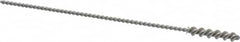 Weiler - 0.19" Diam Helical Nylon Tube Brush - 0.012" Filament Diam, 1" Brush Length, 5" OAL, 0.087" Diam Shank - Benchmark Tooling