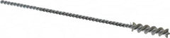 Weiler - 0.26" Diam Helical Nylon Tube Brush - 0.012" Filament Diam, 1" Brush Length, 5" OAL, 0.115" Diam Shank - Benchmark Tooling