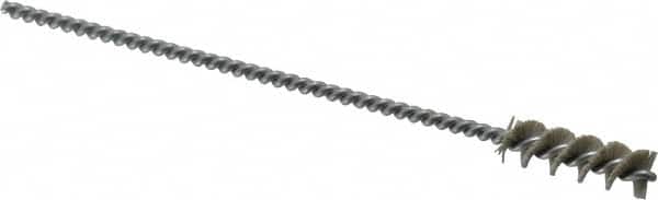 Weiler - 0.325" Diam Helical Nylon Tube Brush - 0.012" Filament Diam, 1" Brush Length, 5" OAL, 0.115" Diam Shank - Benchmark Tooling