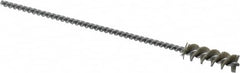 Weiler - 0.325" Diam Helical Nylon Tube Brush - 0.012" Filament Diam, 1" Brush Length, 5" OAL, 0.115" Diam Shank - Benchmark Tooling
