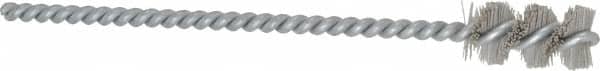 Weiler - 0.515" Diam Helical Nylon Tube Brush - 0.012" Filament Diam, 1" Brush Length, 5" OAL, 0.194" Diam Shank - Benchmark Tooling