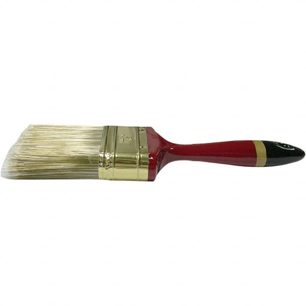 Weiler - 3" Flat Nylon/Polyester Varnish Brush - 3" Bristle Length, 7-1/8" Poly Foam Handle - Benchmark Tooling