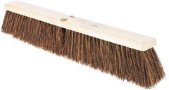 Weiler - 24" Rough Surface Palmyra Push Broom - 4" Bristle Length, Wood Block, Threaded Handle Connection, Handle Sold Separately - Benchmark Tooling