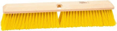 Weiler - 18" General Purpose Polypropylene Push Broom - 3" Bristle Length, Foam Block, Threaded Handle Connection, Handle Sold Separately - Benchmark Tooling