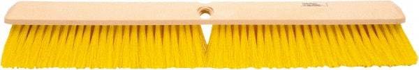 Weiler - 24" General Purpose Polypropylene Push Broom - 3" Bristle Length, Foam Block, Threaded Handle Connection, Handle Sold Separately - Benchmark Tooling