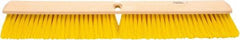 Weiler - 24" General Purpose Polypropylene Push Broom - 3" Bristle Length, Foam Block, Threaded Handle Connection, Handle Sold Separately - Benchmark Tooling