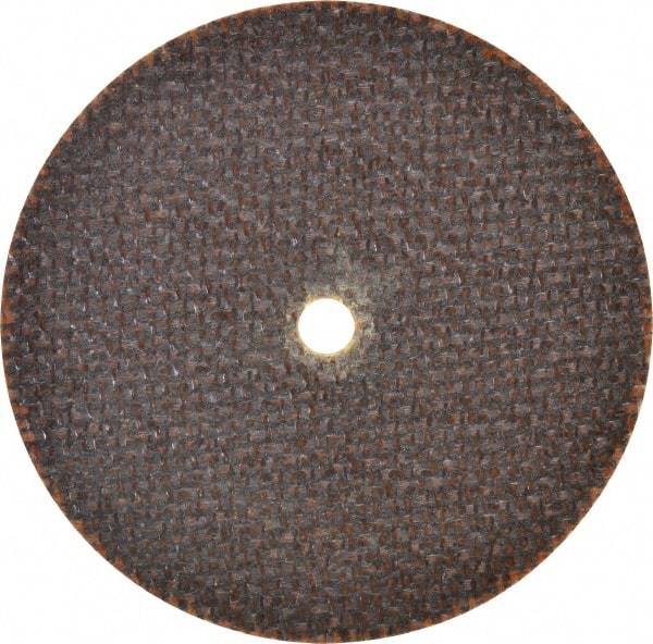 Norton - 3" 60 Grit Aluminum Oxide Cutoff Wheel - 0.06" Thick, 1/4" Arbor, 25,465 Max RPM, Use with Die Grinders - Benchmark Tooling