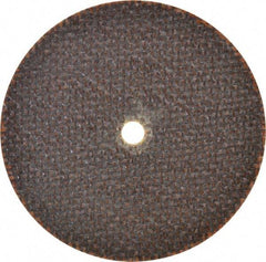 Norton - 3" 60 Grit Aluminum Oxide Cutoff Wheel - 0.06" Thick, 1/4" Arbor, 25,465 Max RPM, Use with Die Grinders - Benchmark Tooling