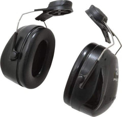3M - Hard Hat Cap Mounted Black PVC Cushion Earmuffs - 25 NRR Rating - Benchmark Tooling