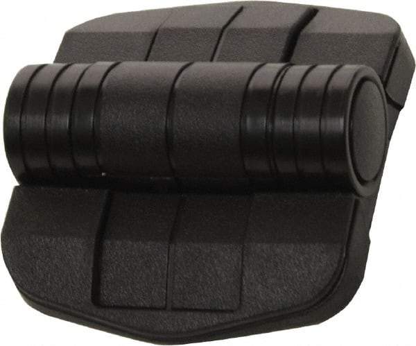 Made in USA - 2-1/4" Long x 2-1/16" Wide x 45/64" Thick, Door Positioning Hinge - Black Acetal with Chrome Steel Detent Ball, Black Finish - Benchmark Tooling