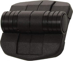 Made in USA - 2-1/4" Long x 2-1/16" Wide x 45/64" Thick, Door Positioning Hinge - Black Acetal with Chrome Steel Detent Ball, Black Finish - Benchmark Tooling