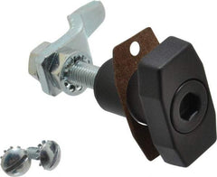 Made in USA - 2.97" Long x 1.56" Wide x 0.880" High, Hex Key Latch Operated Latch - Die Cast Zinc, with Black Powder Coat Finish - Benchmark Tooling