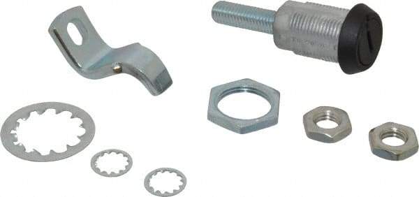 Made in USA - 3.02" Long x 1-1/16" Wide x 1-1/16" High, Slotted Recess Style Latch - Die Cast Zinc, with Black Powder Coat Finish - Benchmark Tooling