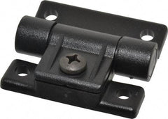 Value Collection - 2-1/2" Long x 2-17/64" Wide x 49/64" Thick, Adjustable Friction Hinge - Black Acetal Leaves with Polycarbonate Pin & 303 Stainless Steel Nut & Screw, Black Finish - Benchmark Tooling