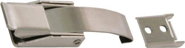 Made in USA - 3.3" Long x 7/8" Wide x 9/16" High, Draw Latch - Stainless Steel, with Passivate Finish - Benchmark Tooling