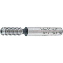 SPI - #8-36, Class 2B, 3B, Single End Plug Thread Go Gage - Steel, Size 0 Handle Not Included - Benchmark Tooling