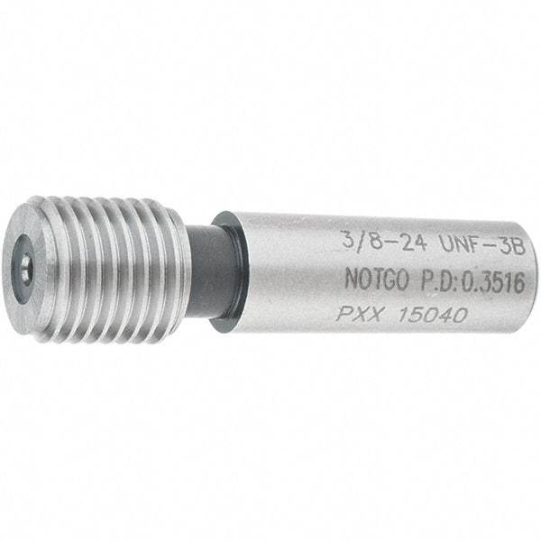 SPI - 3/8-24, Class 3B, Single End Plug Thread No Go Gage - Steel, Size 2 Handle Not Included - Benchmark Tooling