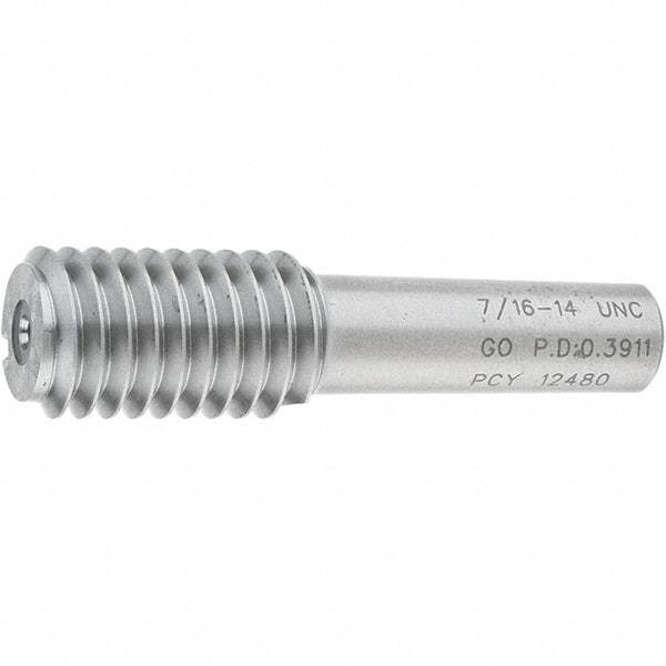 SPI - 7/16-14, Class 2B, 3B, Single End Plug Thread Go Gage - Steel, Size 2 Handle Not Included - Benchmark Tooling