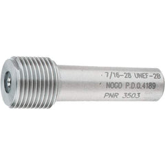 SPI - 7/16-28, Class 2B, Single End Plug Thread No Go Gage - Steel, Size 2 Handle Not Included - Benchmark Tooling